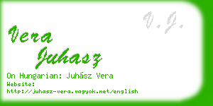 vera juhasz business card