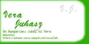 vera juhasz business card